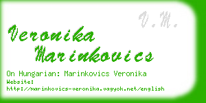 veronika marinkovics business card